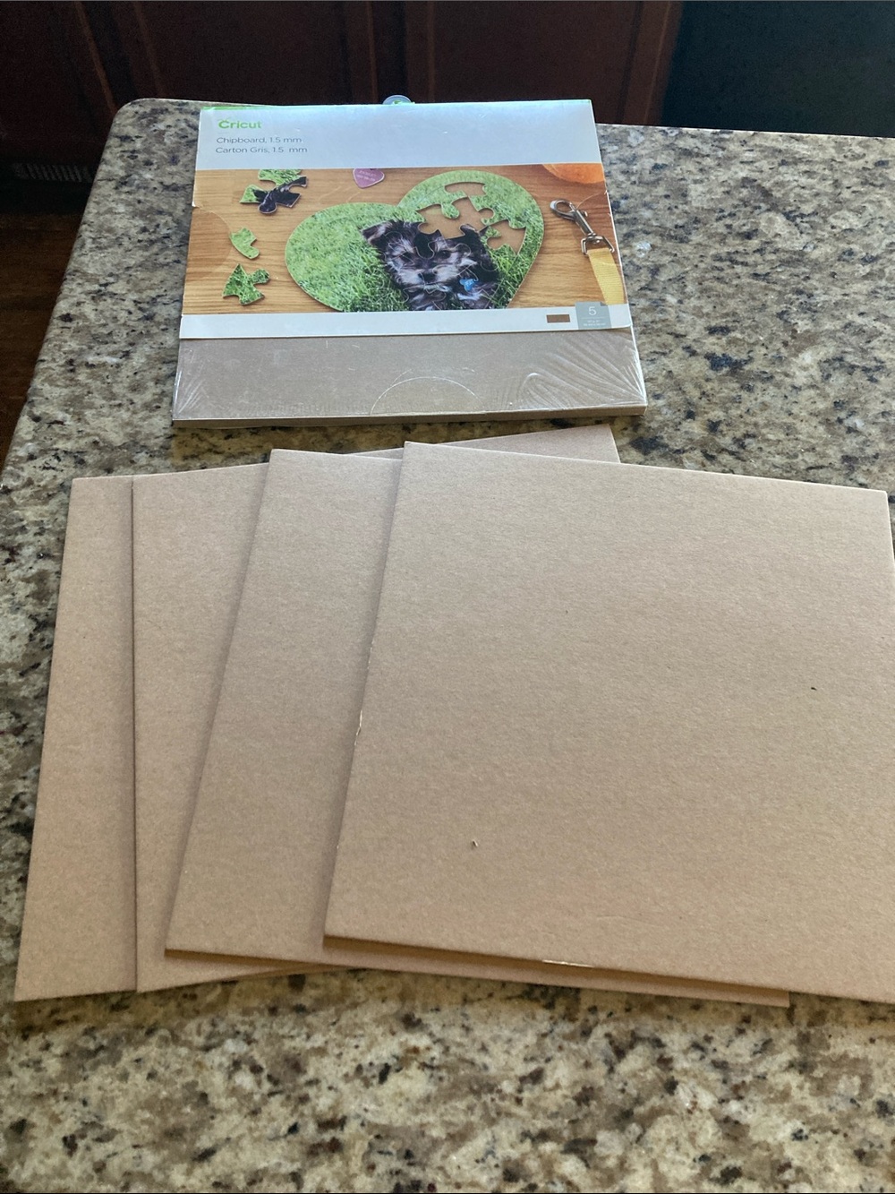 Cricut chipboard 1.5 mm 5 sheets plus 4 more